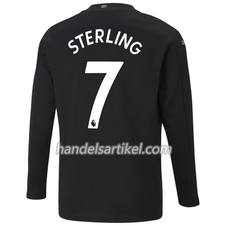 Manchester City Raheem Sterling 7 Auswärts Trikotsatz 2020/21 Langarm